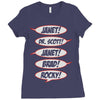 janet! dr. scott! janet! brad! rocky! Ladies Fitted T-Shirt