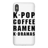 k pop coffee ramen k dramas iPhoneX Case