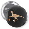 T-Rex Basketball Pin-back button