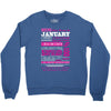 quens are born in january Crewneck Sweatshirt