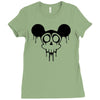 dead mickey mouse halloween Ladies Fitted T-Shirt
