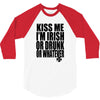 kiss me i'm irish or drunk or whatever t shirt st patricks day funny t 3/4 Sleeve Shirt