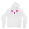 breast cancer ribbon with wing Hoodie