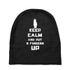 Keep Calm And Put 3 Fingers Up Baby Beanies