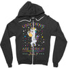 Unicorns are born in July Zipper Hoodie