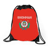 snowman christmas Drawstring Bags