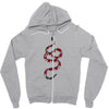 snake red black Zipper Hoodie