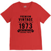 Premium Vintage Since 1973 Limited Edition Original Parts V-Neck Tee