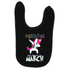 Unicorns are Born in March Dabbing Baby Bibs