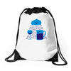 mucho vino Drawstring Bags