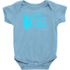 save a wave ride a surfer Baby Onesie