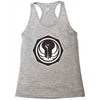 white and black Racerback Tank