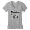 Grandma est.2018 Women's V-Neck T-Shirt