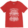 Real Kings Are Born On September 29 V-Neck Tee