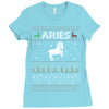 aries  christmas ugly sweater Ladies Fitted T-Shirt