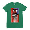 july 4th skull Ladies Fitted T-Shirt