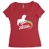totally straight funny rainbow unicorn gay pride novelty fashion Women's Triblend Scoop T-shirt