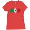 bat man mexican flag mexico logo Ladies Fitted T-Shirt