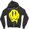 melting acid smiley face Zipper Hoodie