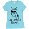 no drama llama Ladies Fitted T-Shirt