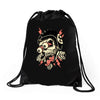 freaky biker Drawstring Bags