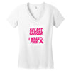 I Wear Pink For My Grandma Women's V-Neck T-Shirt