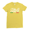 retro italo disco Ladies Fitted T-Shirt