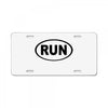 basic running oval License Plate