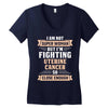 I am Not Super Woman But I'm Fighting Uterine Cancer So Close Enough Women's V-Neck T-Shirt