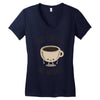 no coffee no workee Women's V-Neck T-Shirt