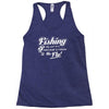 fishing   through his fly! Racerback Tank