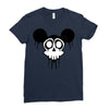 skull mickey cartoon Ladies Fitted T-Shirt