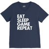 eat sleep game repeat V-Neck Tee