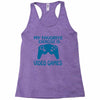 my favorite exercise is video games Racerback Tank
