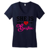she is my bestie Women's V-Neck T-Shirt