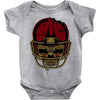 american football skull Baby Onesie
