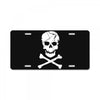 skull and crossbones pirate neon License Plate