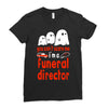 can't scare me halloween funeral direct Ladies Fitted T-Shirt