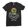 summer skull Ladies Fitted T-Shirt