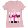 Reading Yoga Wine Balance Ladies Fitted T-Shirt