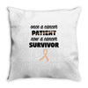 Once a Cancer Patient Now a Cancer Survivor Throw Pillow