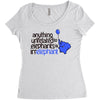 anything unrelated elephants Women's Triblend Scoop T-shirt