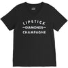 lipstick diamonds champagne V-Neck Tee