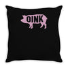 pig oink funny Throw Pillow