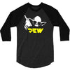pew yoda wars funny 3/4 Sleeve Shirt