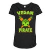 vegan pirate Maternity Scoop Neck T-shirt