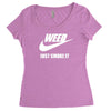 weed   just smoke it   mens funny Women's Triblend Scoop T-shirt