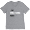 i get deppresed a lot V-Neck Tee