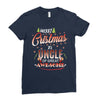 Merry Christmas To Uncle Of Great Awesome Ladies Fitted T-Shirt