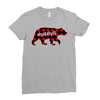 mama christmas bear Ladies Fitted T-Shirt